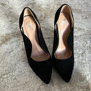 Black heels worn once